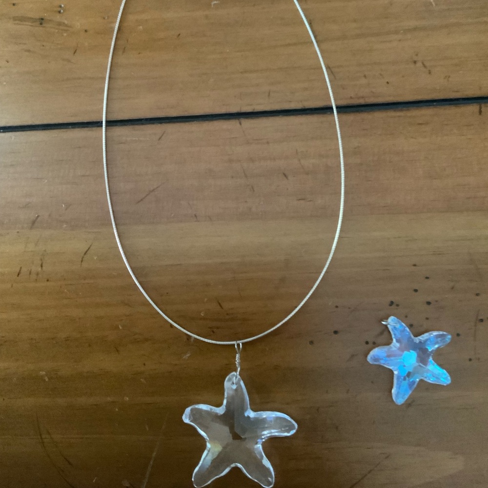 Sterling chain with crystal sea stars.